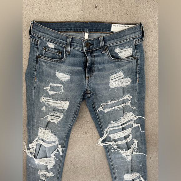 Rag n Bone ripped jeans size 24 - Picture 3 of 3